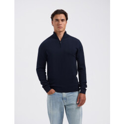 Saint Steve Elwin 70003 dark navy half zip trui