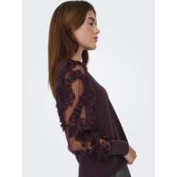 Jacqueline de Yong Fairview sweatshirt met mesh mouwen