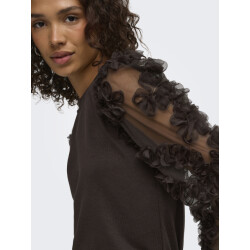 Jacqueline de Yong Fairview sweatshirt met 3d bloemen