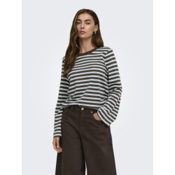 Only Onlluna happy gestreept longsleeve t-shirt