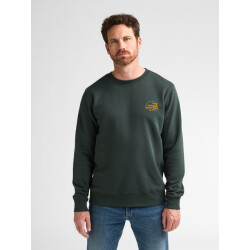 Petrol Industries Industries sweater met borstlogo forest green