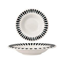Bonna Pastabord lavis black porselein 27 cm (500cc) set van 2