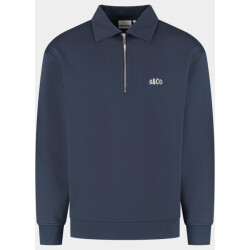 Bos Bright Blue Supply & co. half zip sweater heren aarav halfzip sweat sco26312aa07/4001