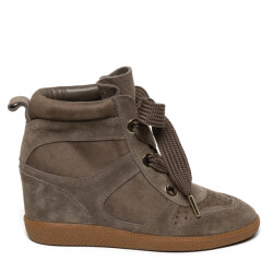 Steve Madden Mables taupe suede hoge sneakers dames