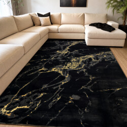 Muratap Fashion marmer laagpolig vloerkleed design tapijt goud- 240x330 cm