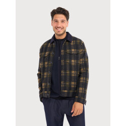 Blue Industry Ruitpatroon overshirt |