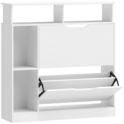 4goodz Schoenenkast met 2 kleppen en open rekken voor 12 paar schoenen -
