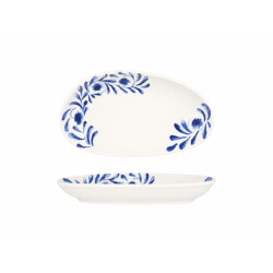 Bonna Serveerschaal lavis blue porselein 20x12 cm (240cc) set van 2