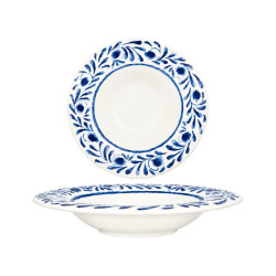 Bonna Pastabord lavis blue porselein 28 cm (490cc) set van 2