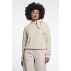 Rino & Pelle Griselda.5002612 rino en pelle pullover with bowtie neckline birch