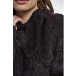 Rino & Pelle Griselda.5002612 rino en pelle pullover with bowtie neckline peated