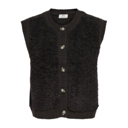 Jacqueline de Yong eira life s/l on button vest knt 15359800 chocolate torte