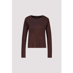 Monari  long sleeve shirt with rihinestone details 810053 567 black coffee