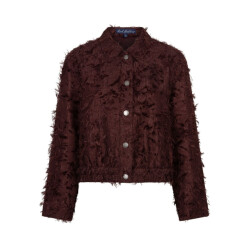 Red Button Rb bomber fringes burgundy