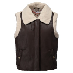 K-Design Bodywarmer d752l-chocolate brown