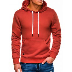 Ombre heren hoodie rood brick basic