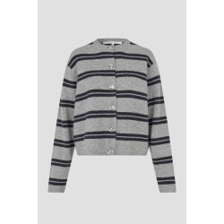 Second Female alphaline ls knit cardigan 61073 7045 mid grey