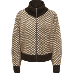 Only Onlhaylo ls zip collar knit jacket knt coffee bean