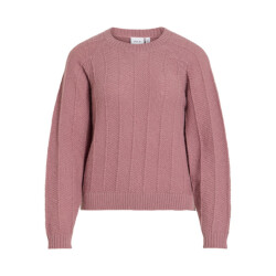 Vila vituli o-neck l/s knit top/pb 14116176 nostalgia