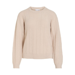 Vila vituli o-neck l/s knit top/pb 14116176 birch