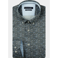 Giordano Overhemd heren dino satin strech graphic pri 627032/70
