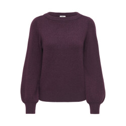 Jacqueline de Yong rue glitter l/s boat pullove knt 15330648 winetasting