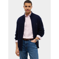 Tommy Hilfiger Vest heren lambswool cable zip through mw0mw46353/dw5