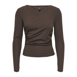 Only onllexi l/s wrap top jrs 15383493 coffee bean