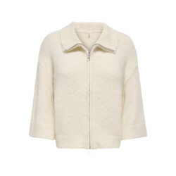 Only onlmaggie 3/4 wide zip cardi cc knt 15375131 birch