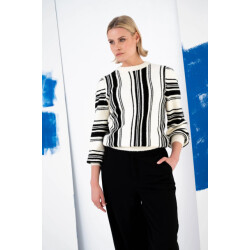 MAICAZZ Zoe sweater wi26.80.315 off white stripe