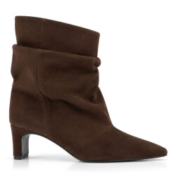 DWRS Label Perugia dark brown enkellaars met hak dames