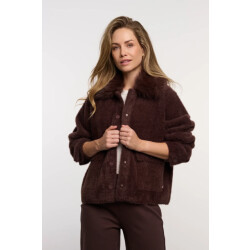 Rino & Pelle Nia.5002613 rino en pelle jacket with detachable collar coffee roast