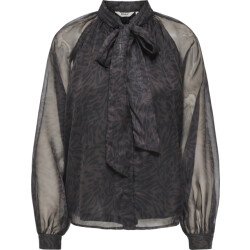 Only Onllumeria l/s tie blouse wvn chocolate plum/shado