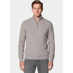 Baileys Half zip all-over twisted structure kn 628445/985