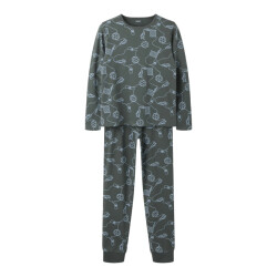 Name It Jongens lange pyjama set nkmnightset voetbal print
