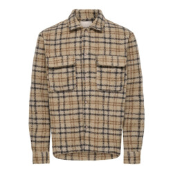 Only & Sons onsluigi ls boucle reg overshirt 22039262 twill
