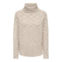 Jacqueline de Yong sabine l/s cowl neck pullover kn 15379769 oatmeal