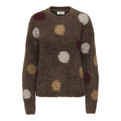 Jacqueline de Yong dottie l/s o-neck dot pullover k 15383105 bison
