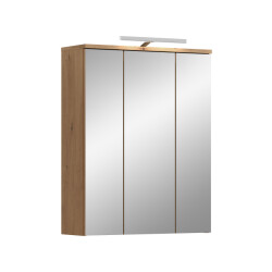 Furnilux Blake spiegelschrank met verlichting 60x77 cm in artisan eiken en