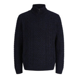 Jack & Jones Blucallum cable knit half zip trui