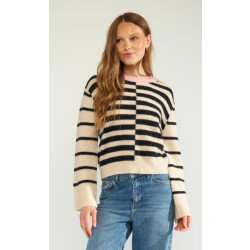 Nümph Nuriette stripe pullover 707210-black