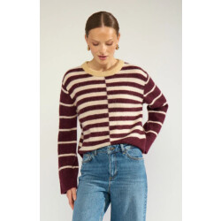 Nümph Nuriette stripe pullover 707210-bordeaux