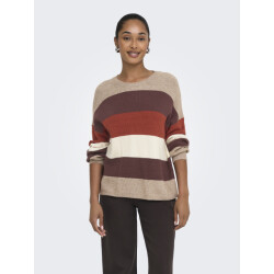 Only Onlatia l/s stripe pullover knt noo