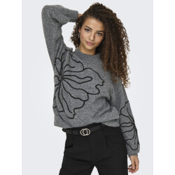 Jacqueline de Yong Jdyjella l/s flower pullover knt no