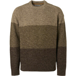 No Excess Pullover crewneck big jacquard stri stone