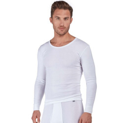 Huber T-shirt lange mouwen100% katoen | fine rib
