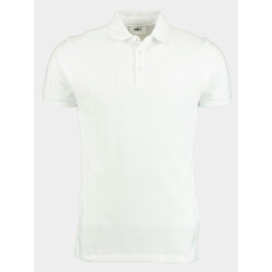 Bos Bright Blue Polo korte mouw oscar polo fine pique plain 22108os03bo/100 white