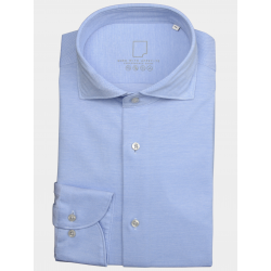 Born with Appetite Casual hemd lange mouw seymour knitted pique shirt w 00007se78/210 l.blue