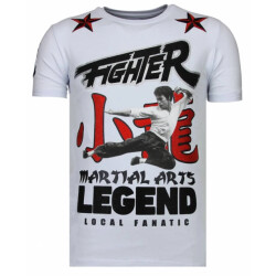 Local Fanatic Fighter bruce lee t-shirt rhinestones