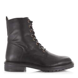 Poelman Veterboots met goudkleurige details veterboots dames